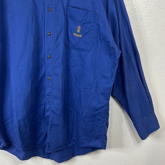 Chaps Ralph Lauren Blue Button Down Shirt Size: L - Picture 3 of 9